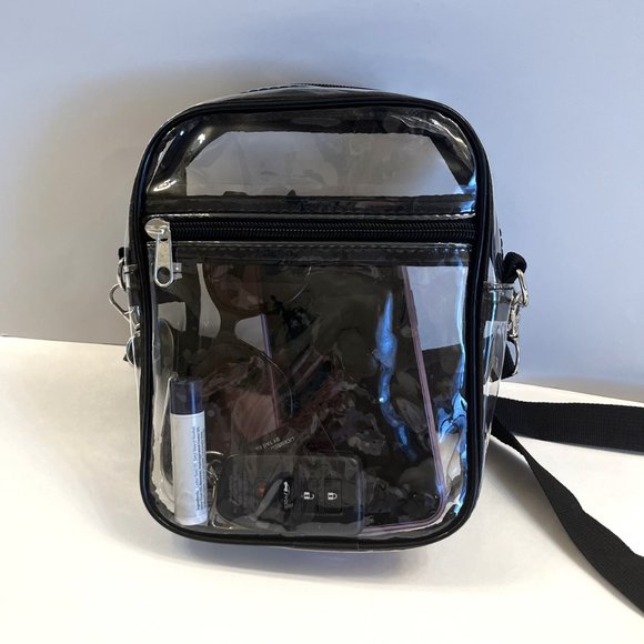 Clear Crossbody Size MD Handbag for Stadium Events - NWT- Unisex - Picture 6 of 9